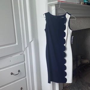 Women’s size 6 navy and white dress